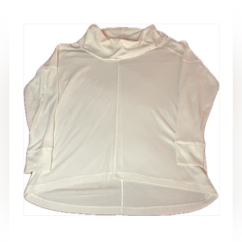 Lucky Brand White Cowl Neck Long Sleeve Tunic